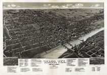 Waco 1886 Bird's Eye View 17x24, Waco 1886 Bird's Eye View